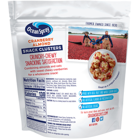 Ocean Spray Ocean Spray Craisins Cranberry Almonds Clusters 5 oz., PK12 22963